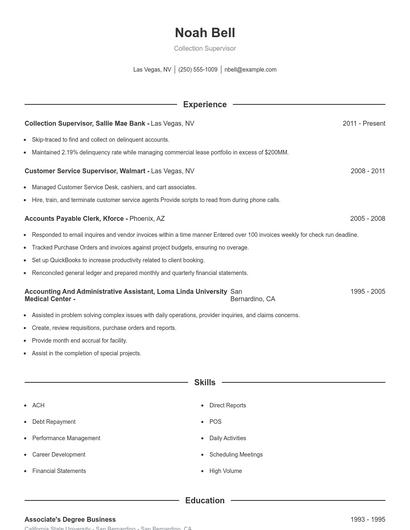 Resume example 1