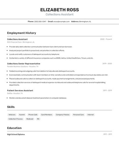 Resume example 2