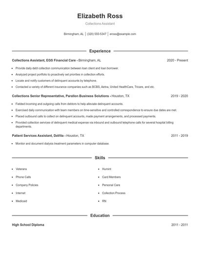 Resume example 1