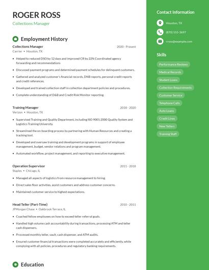Resume example 5