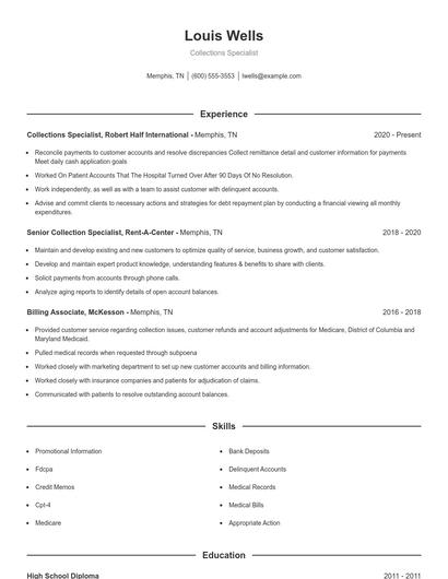 Resume example 1