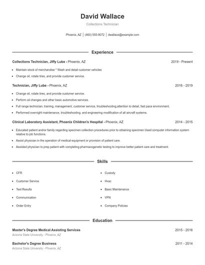 Resume example 1
