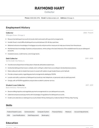 Resume example 2