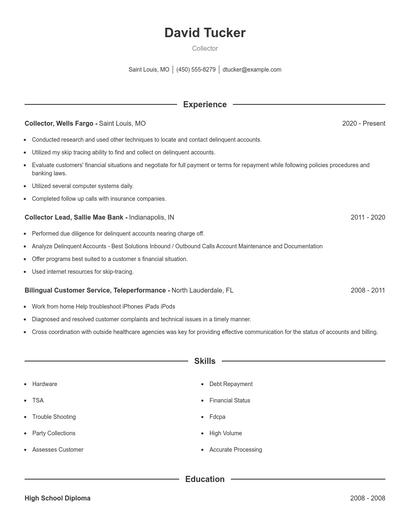 Resume example 1