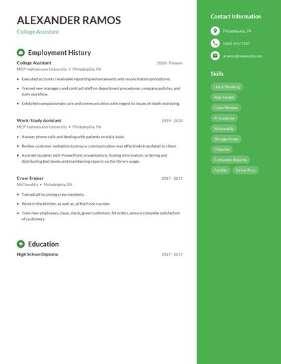 Resume example 4