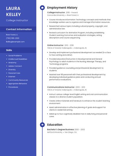 Resume example 5