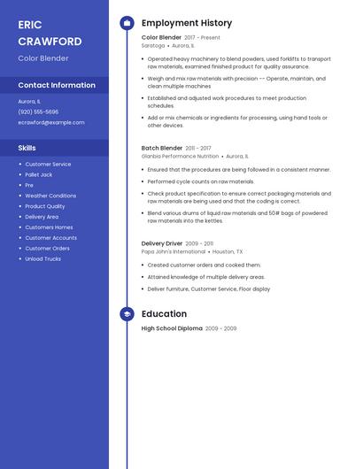 Color Blender Resume