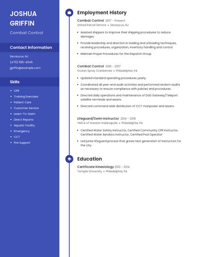 Combat Control Resume