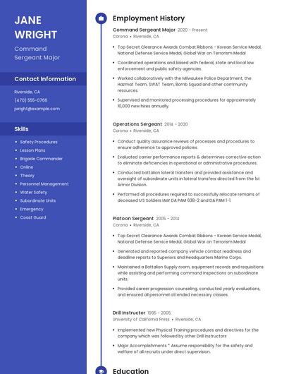 Resume example 4