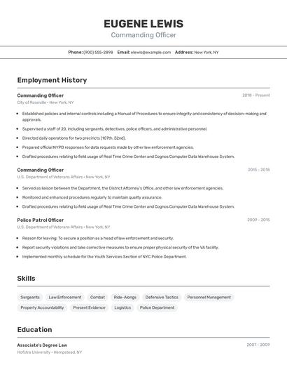 Resume example 2
