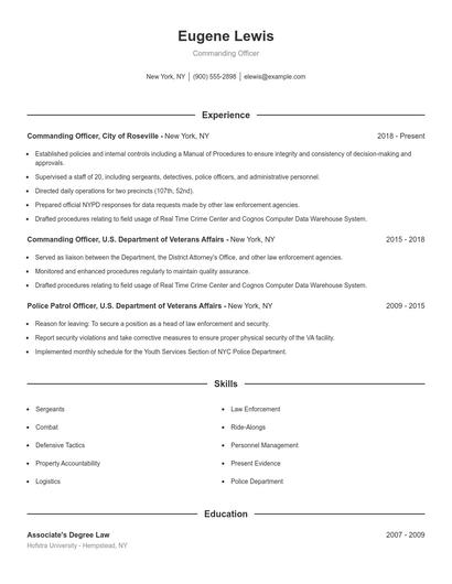 Resume example 1