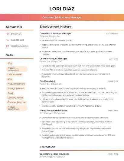 Resume example 3