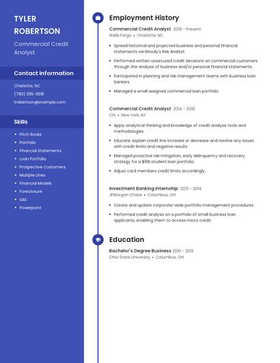 Commercial Credit Analyst Resume