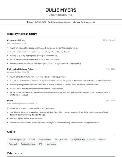 Resume example 2