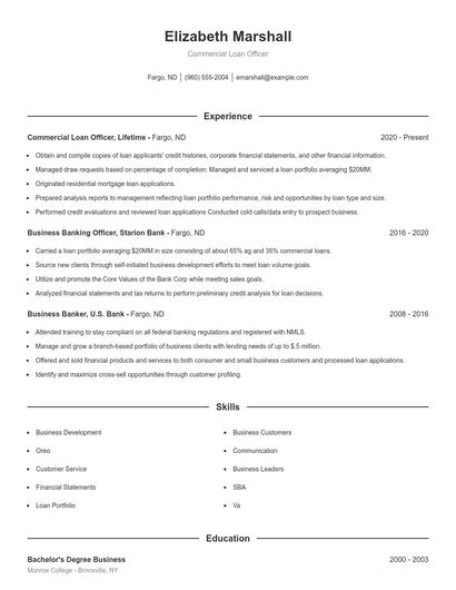 Resume example 1