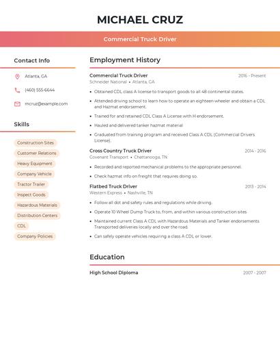 Resume example 3