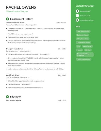 Resume example 5