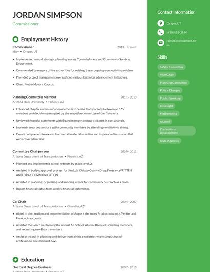 Resume example 4