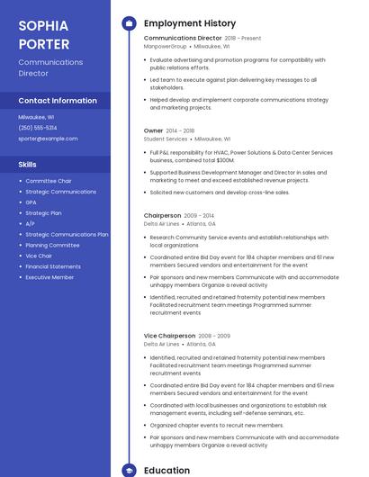 Resume example 5