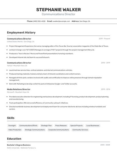 Resume example 2