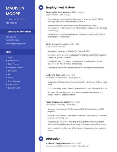 Resume example 4