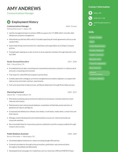Resume example 5