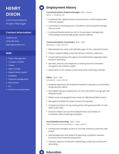 Resume example 4