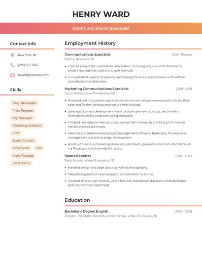 Resume example 3