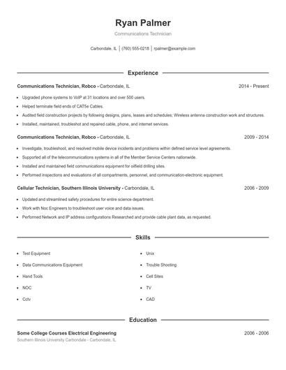 Resume example 1