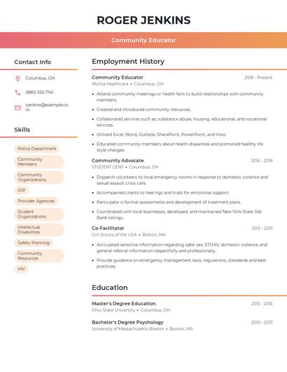Resume example 3