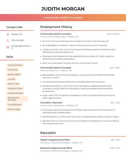 Resume example 3