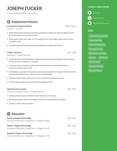 Resume example 4