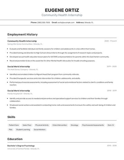 Resume example 2