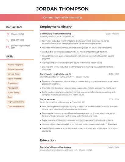 Resume example 3