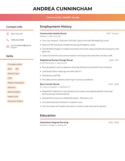 Resume example 3