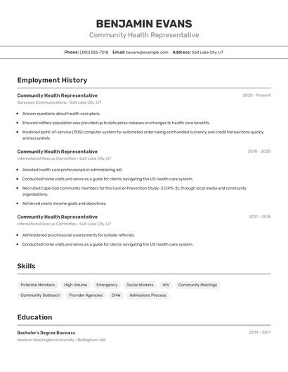 Resume example 2