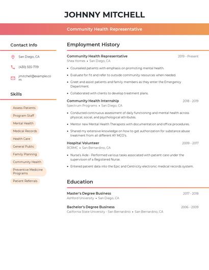 Resume example 3