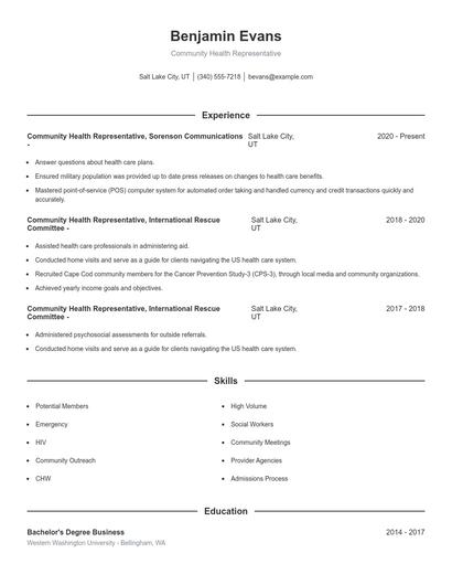 Resume example 1
