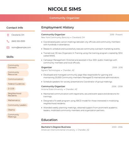 Resume example 3