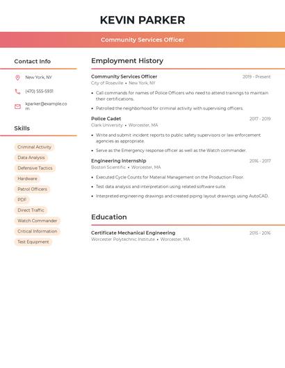 Resume example 3