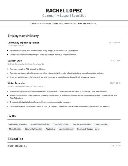 Resume example 2