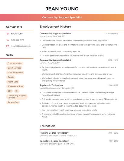 Resume example 3