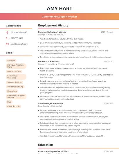 Resume example 3