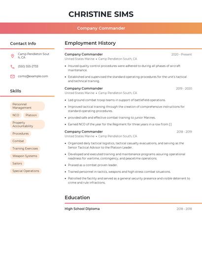 Resume example 3