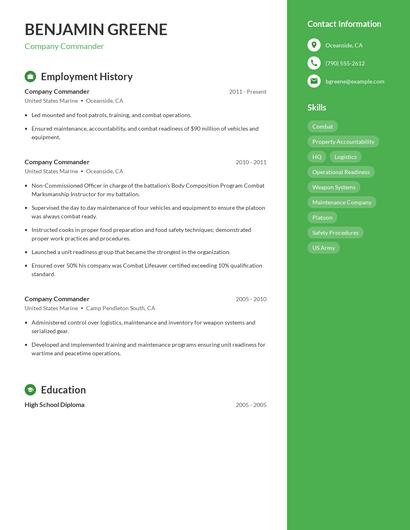 Resume example 5