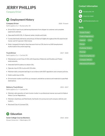 Resume example 4