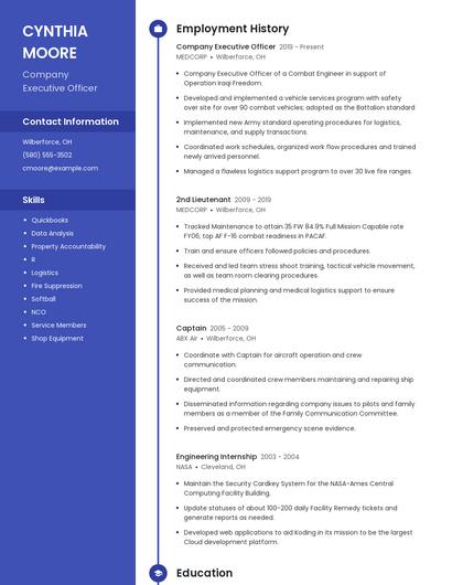Resume example 5