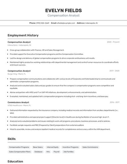 Resume example 2