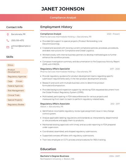 Resume example 3