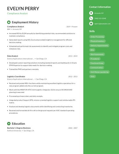 Resume example 5